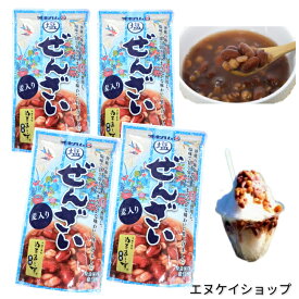 ぬちまーす使用 麦入り ぜんざい 170g×4袋 オキハム レトルト 沖縄ぜんざい かき氷 送料無料