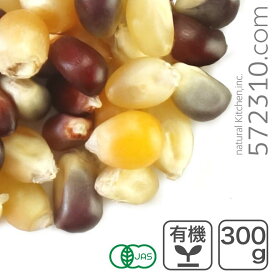 オーガニック・マルチカラーポップコーン 300g アメリカ産
