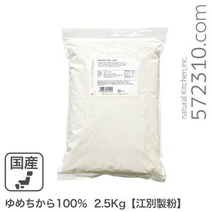 ゆめちから100% 2.5Kg 江別製粉 北海道産ユメチカラ小麦100% パン用小麦粉 強力粉
