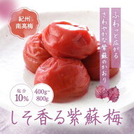 2950円を2個購入で梅酢プレゼント！しそ香る紫蘇梅 塩分10％ 減塩 紀州南高梅 国産 南高梅 つぶれ梅 紀州…