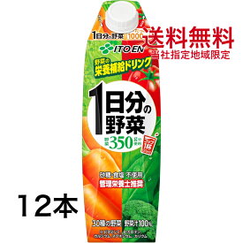 1日分の野菜 1L 6本×2ケース 12本 屋根型キャップ付容器 伊藤園【当社指定地域送料無料】1000ml 紙パック 野菜ジュース 野菜生活