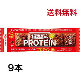 アサヒグループ食品 1本満足バー プロテインチョコ 1本×9本 プロテインバー【日本全国送料無料】ネコポス（配送日時指定不可）