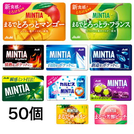 送料無料 ミンティア MINTIA 選べる50個 まとめ買いセット アサヒ(ドライハード,ワイルド&クール,コールドスマッシュ他）ネコポス