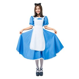 ハロウィン メイド コスプレ レディース アリス 不思議の国のアリス 仮装 衣装 大人 ミモレ丈ドレス　セクシー アリス コスチューム ふしぎの国のアリス コスプレ衣装 アイドル コスプレ ゴスロリ アリス アニメ コスチューム