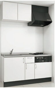 NASLUCK RIVIERE キッチン I型システムタイプ 間口1650mm 一体型キャビネット 開き扉 吊戸棚の高さ500mm グループA 9種類扉カラー 奥行600mm 2ロガスコンロ 55シンク ステンレス水玉エンポス(システム