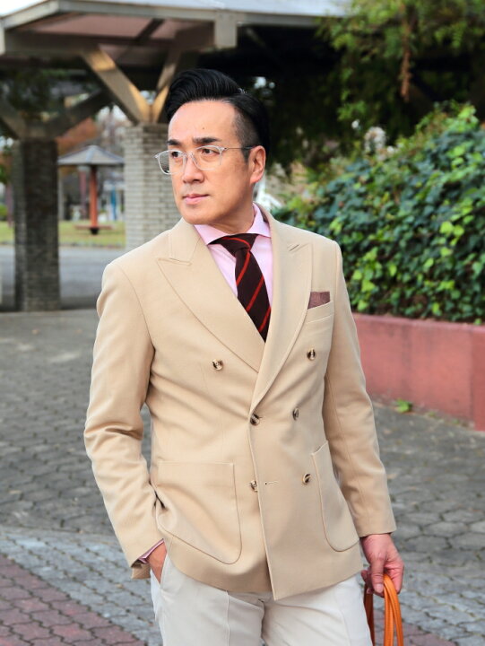 楽天市場】ベージュメンズダブルジャケット/メンズ 紳士 男性 40代 50 