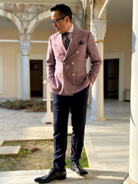 楽天市場 秋冬メンズダブルジャケットライトパープル 藤色 S M L Xl Nkt Arrows