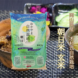 自然栽培米 玄米 5kg 新米 令和5年度産 朝日米 自然栽培 木村式 無添加 特別栽培 岡山県産 自然栽培 米