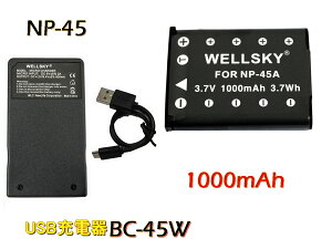 FUJIFILM NP-45 NP-45A NP-45B NP-45S / OLYMPUS LI-42B LI-40B / PENTAX D-LI63 / KODAK KLIC-700B / Nikon EN-EL10 / CASIO NP-80 ݊obe[ 1  [ y ] USB Type-C } ݊[d obe[`[W[ BC-45W 1 [ 2_