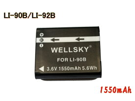 LI-90B LI92B DB-110 互換バッテリー 1550mAh [ 純正充電器で充電可能 残量表示可能 純正品と同じよう使用可能 ] OLYMPUS オリンパス TG-1 TG-2 TG-3 XZ-2 SH-50 SH-60 SP-100EE STYLUS SH-1 STYLUS SH-2 / RICOH リコー GRIII WG-6 G900