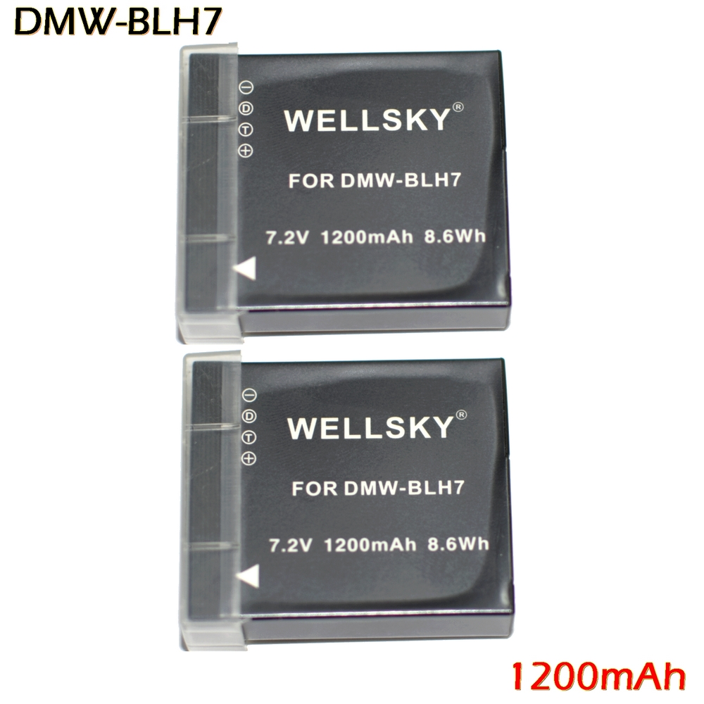 DMW-BLH7 2個セット 互換バッテリー 1200mAh 純正品と同じよう使用可能 残量表示可能 Panasonic パナソニック LUMIX ルミックス  DMC-GM1K   DMC-GM5   DMC-GM1S   DMC-GF7   DC-GF9   DC-GF90   DC-GF10