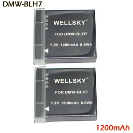 DMW-BLH7 [ 2個セット ] 互換バッテリー 1200mAh [ 純正品と同じよう使用可能 残量表示可能 ] Panasonic パナソニック LUMIX ルミックス DMC-GM1K / DMC-GM5 / DMC-GM1S / DMC-GF7 / DC-GF9 / DC-GF90 / DC-GF10
