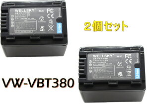 VW-VBT380-K VW-VBT380 2�� �݊��o�b�e���[ [ ���� �[�d�� �o�b�e���[�`���[�W���[ �ŏ[�d�\ �c�ʕ\���\ �����i�Ɠ����悤�g�p�\ ] Panasonic �p�i�\�j�b�N HC-WXF990M HC-WX995M HC-VX985M HC-VX2M HC-VZX2M / H