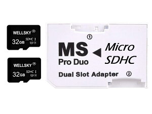 �L�I�N�V�A���`�b�v �̗p�I���W�i���u�����h micro SDHC 32GB Class10 �N���X10 UHS-I U1 2�� & �������[�X�e�B�b�N ProDuo �ϊ��A�_�v�^�[ 1�� [ �������[�X�e�B�b�N Pro Duo mark2 64GB Memory Stick Pro Duo 64GB ] NP-