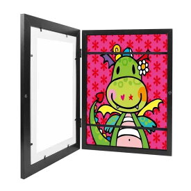 ☆展示＆たっぷり収納☆ 子供の制作物の保管に最適な作品展示パネル A4サイズサイズサイズ アートフレーム 額縁 写真 画用紙 絵 作品保管 飾れる A4