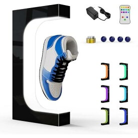 ☆宙に浮く☆ フローティングディスプレイ 磁石式 360℃回転 16色LED スニーカースタンド シューズラック おしゃれ 展示