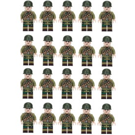 レゴ互換 ミニフィグ 大量20体 アメリカ軍 兵士 兵隊 軍人 軍隊 第二次世界大戦 ミリタリー LEGO対応