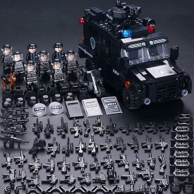 レゴ 互換 ミニフィグ 警察 特殊部隊 SWAT 機動隊 装甲車 パトカー 警察官 兵隊 軍隊 シティ ポリス