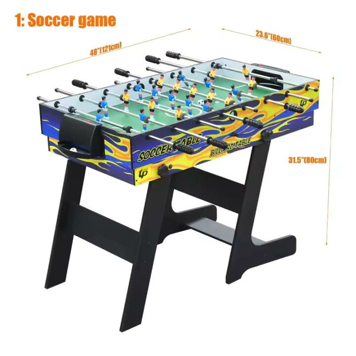 楽天市場】☆1台で5種類の遊び☆ マルチボードゲーム 5in1 サッカー 