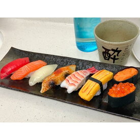 ☆リアルな見た目☆ 食品サンプル 8種類セット 寿司 スシ 握り 軍艦 実物大 偽物 ウニ イクラ エビ 鰻 タイ マグロ サーモン タマゴ 居酒屋