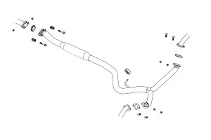 tWc{ A-S Center Pipe G[GX Z^[pCv BR9 KVB c[OS 2.5 ^[{ EJ25 H21.5`H25.5 370-64093