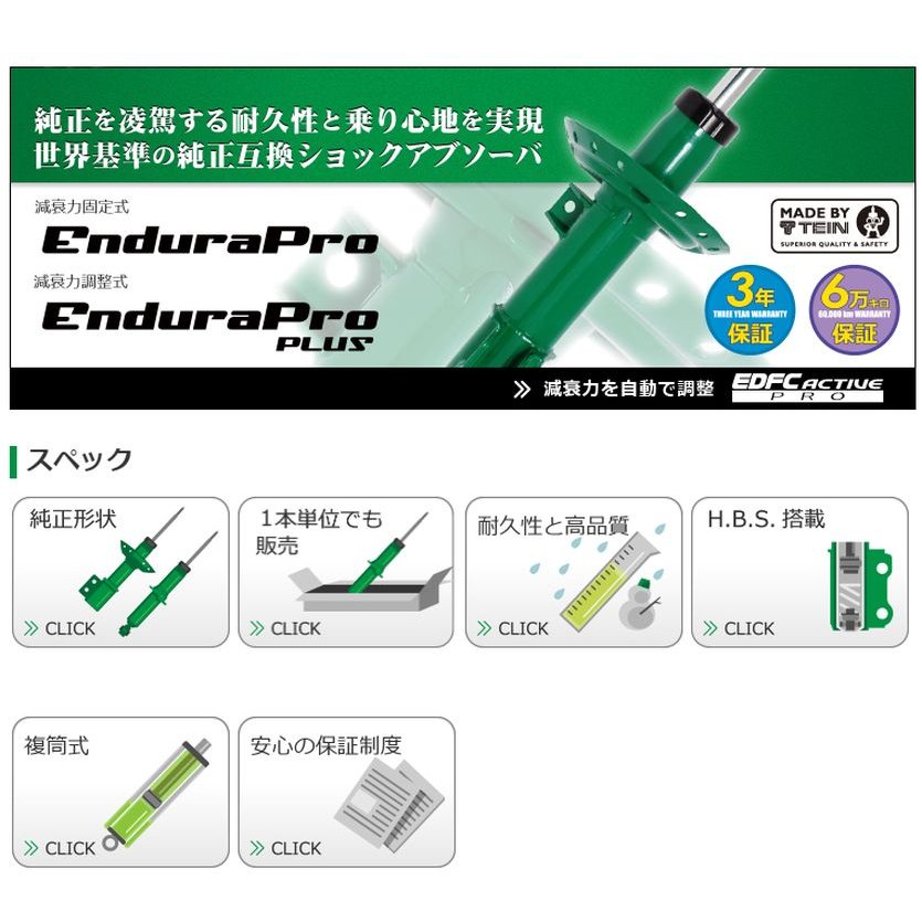 楽天市場】TEIN EnduraPro KIT フィット GD3 H15.10-H19.09 純正形状