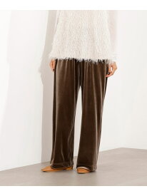 ベロアパンツ N. Natural Beauty Basic エヌ ナチュラルビューティーベーシック* パンツ その他のパンツ ブラウン ベージュ【送料無料】[Rakuten Fashion]