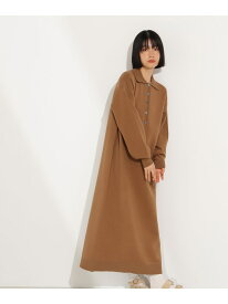 【SALE／30%OFF】スキッパーネックニットワンピース N. Natural Beauty Basic エヌ ナチュラルビューティーベーシック* ワンピース・ドレス その他のワンピース・ドレス ブラウン ホワイト グレー【RBA_E】【送料無料】[Rakuten Fashion]