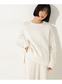 【SALE／60%OFF】ベーシックケーブルニット N. Natural Beauty Basic エヌ ナチュラルビューティーベーシック* トップス ニット ブラウン ホワイト ピンク【RBA_E】【送料無料】[Rakuten Fashion]