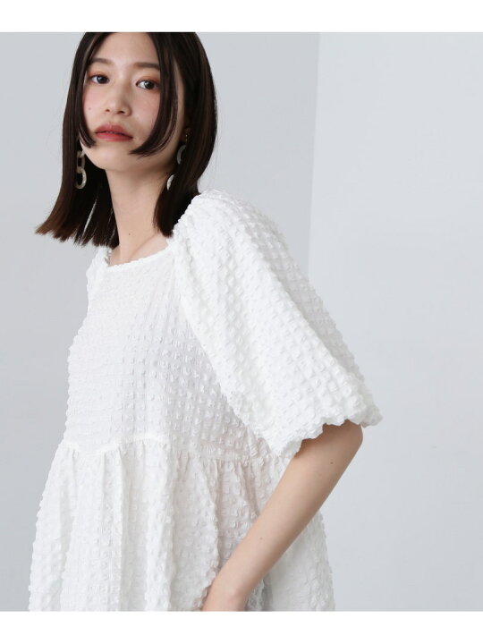 楽天市場】フクレチェックボリュームブラウス N. Natural Beauty Basic