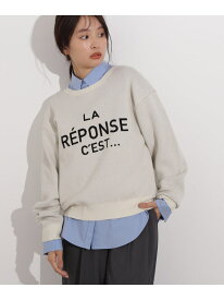 【SALE／30%OFF】フレンチロゴジャガードニット N. Natural Beauty Basic エヌ ナチュラルビューティーベーシック* トップス ニット ホワイト グレー ベージュ【RBA_E】【送料無料】[Rakuten Fashion]