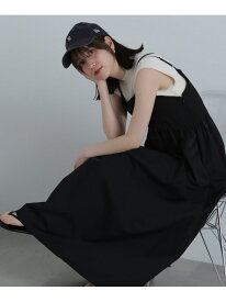 【SALE／10%OFF】ジャガードドッキングキャミワンピース N. Natural Beauty Basic エヌ ナチュラルビューティーベーシック* ワンピース・ドレス ワンピース ブラック ホワイト【RBA_E】【送料無料】[Rakuten Fashion]