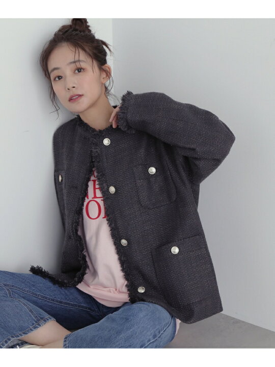 楽天市場】【SALE／50%OFF】ゴールドボタンツイードジャケット N 