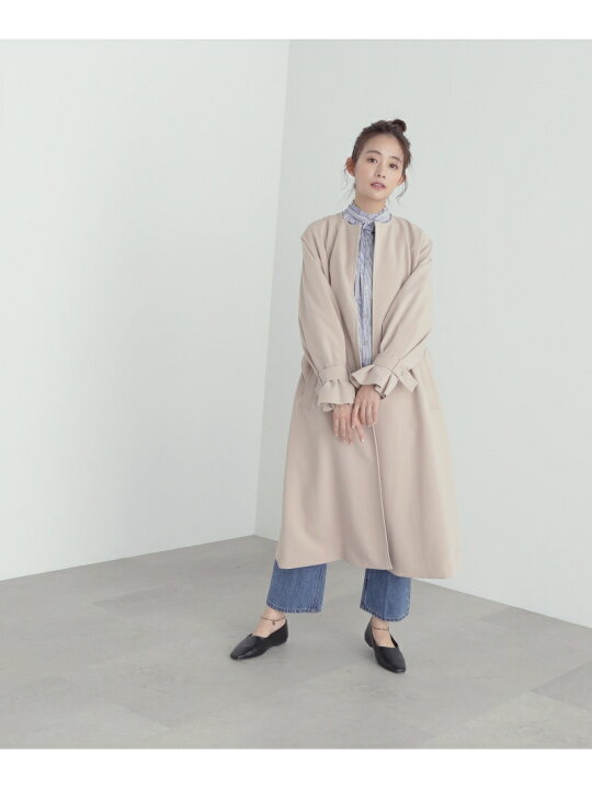 楽天市場】【SALE／40%OFF】TRダブルクロスノーカラーコート N 