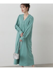 スキッパーピンタックワンピース N. Natural Beauty Basic エヌ ナチュラルビューティーベーシック* ワンピース・ドレス ワンピース ベージュ グレー グリーン【送料無料】[Rakuten Fashion]