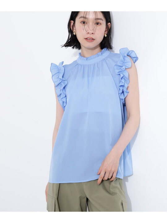 楽天市場】【SALE／50%OFF】フリルスリーブバックリボンブラウス N