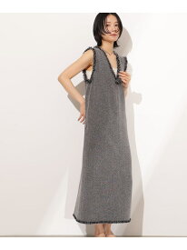 【SALE／30%OFF】ライトツイーディーナローワンピース N. Natural Beauty Basic エヌ ナチュラルビューティーベーシック* ワンピース・ドレス ワンピース ブラック イエロー【RBA_E】【先行予約】*【送料無料】[Rakuten Fashion]