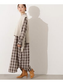 【SALE／30%OFF】ニットベストセットチェックワンピース N. Natural Beauty Basic エヌ ナチュラルビューティーベーシック* ワンピース・ドレス ワンピース ネイビー ブラウン【RBA_E】【送料無料】[Rakuten Fashion]