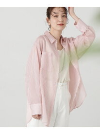 シアーストライプシャツ 24SS N. Natural Beauty Basic エヌ ナチュラルビューティーベーシック* トップス シャツ・ブラウス ホワイト グレー ベージュ ピンク ブルー【送料無料】[Rakuten Fashion]