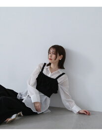 シアーストライプシャツ 24SS N. Natural Beauty Basic エヌ ナチュラルビューティーベーシック* トップス シャツ・ブラウス ホワイト グレー ベージュ ピンク ブルー【送料無料】[Rakuten Fashion]