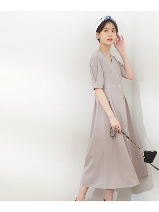 楽天市場】【SALE／60%OFF】フロントボタンVネックタックワンピース《S 