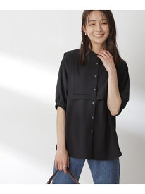 【SALE／20%OFF】ダブルカラーブラウス N. Natural Beauty Basic エヌ ナチュラルビューティーベーシック* トップス シャツ・ブラウス ブラック ホワイト ブルー グリーン【RBA_E】【送料無料】[Rakuten Fashion]