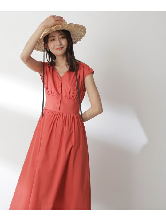 楽天市場 Vネックギャザーワンピース S Size Line N Natural Beauty Basic エヌ ナチュラルビューティーベーシック ワンピース ワンピースその他 レッド ブラック ブラウン ピンク ブルー 送料無料 Rakuten Fashion N Natural Beauty Basic