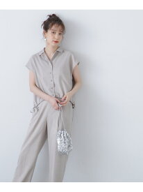 カイキンシャツ麻調セットアップ N. Natural Beauty Basic エヌ ナチュラルビューティーベーシック* ワンピース・ドレス ワンピース グレー ブラウン ブルー【送料無料】[Rakuten Fashion]