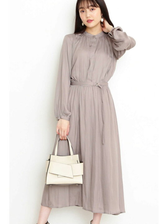 楽天市場 Rakuten Fashion 販売停止 マットサテンワンピース N Natural Beauty Basic エヌ ナチュラルビューティーベーシック ワンピース ワンピースその他 グレー ピンク ブルー 送料無料 N Natural Beauty Basic