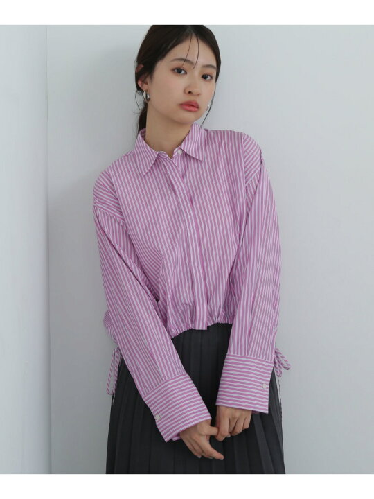 楽天市場】【SALE／60%OFF】ドローストリングストライプシャツ N