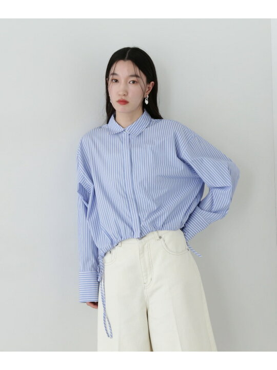 楽天市場】【SALE／60%OFF】ドローストリングストライプシャツ N 
