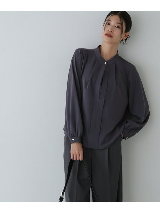 楽天市場】【SALE／30%OFF】スタンドカラーフロントタックブラウス N 