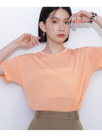 【SALE／50%OFF】シアー半袖Tシャツ N. Natural Beauty Basic エヌ ナチュラルビューティーベーシック* トップス カットソー・Tシャツ ホワイト グレー オレンジ【RBA_E】[Rakuten Fashion]