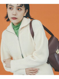 【SALE／60%OFF】逆開ジップ畦カーディガン N. Natural Beauty Basic エヌ ナチュラルビューティーベーシック* トップス カーディガン ブルー グレー ホワイト【RBA_E】【送料無料】[Rakuten Fashion]